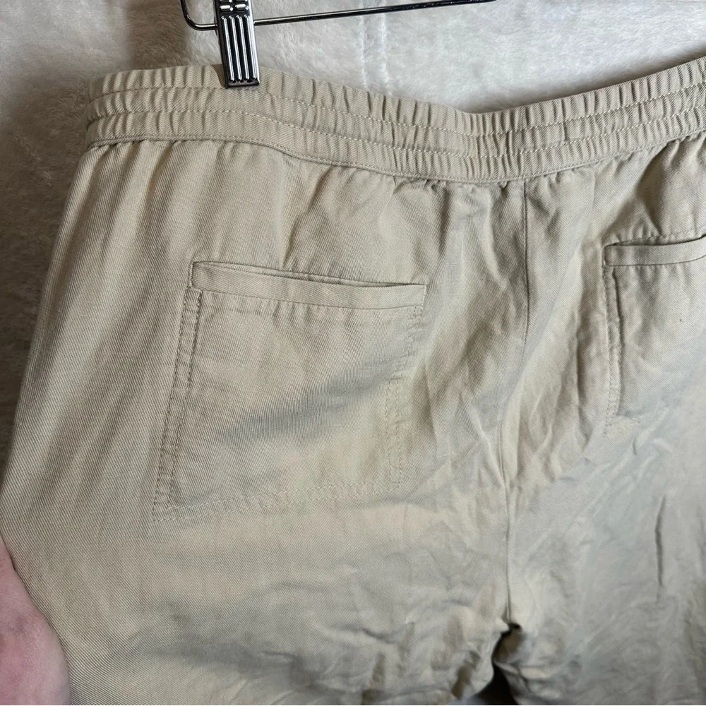 Banana Republic women’s khaki pull on pants linen blend size Xl